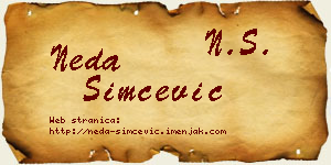 Neda Simčević vizit kartica